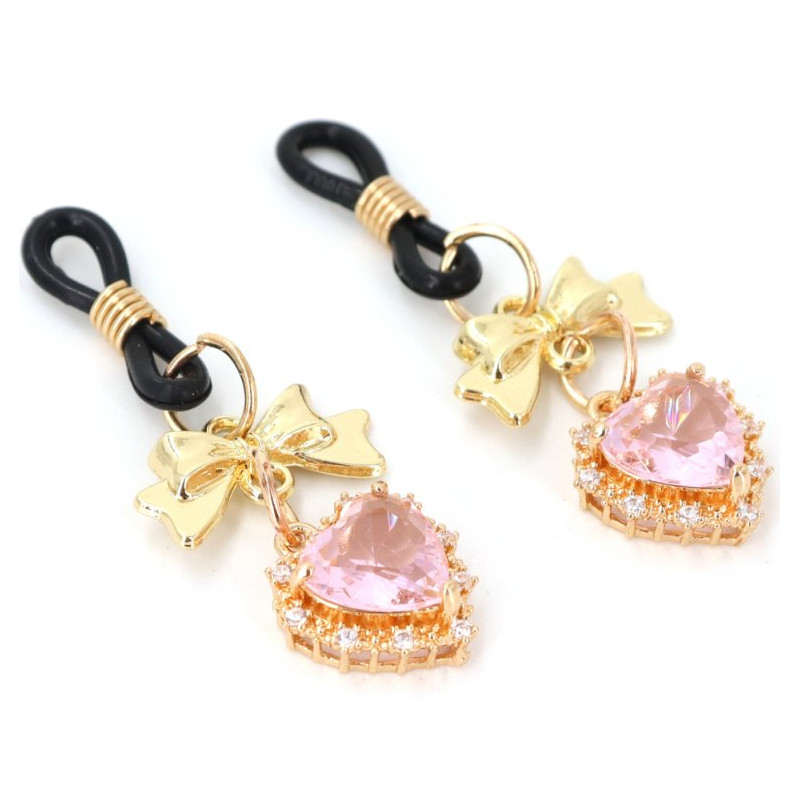 Generique Pince-Tétons Heart Diamond Rose